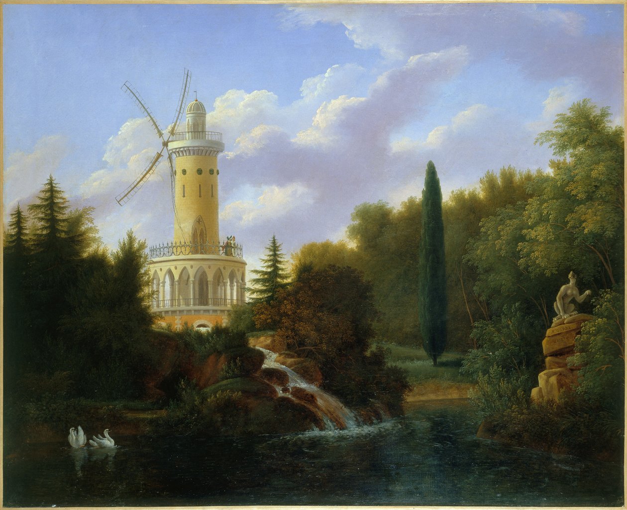 Windmühle an der Folie-Beaujon in Paris, 1827 von Antoine Patrice Guyot