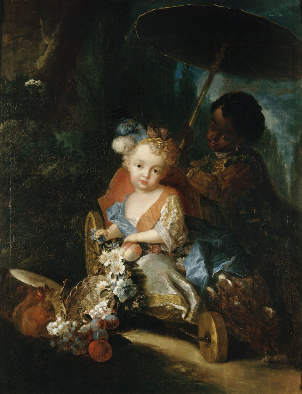 Prinz Friedrich Ludwig im Gartenwagen von Antoine Pesne
