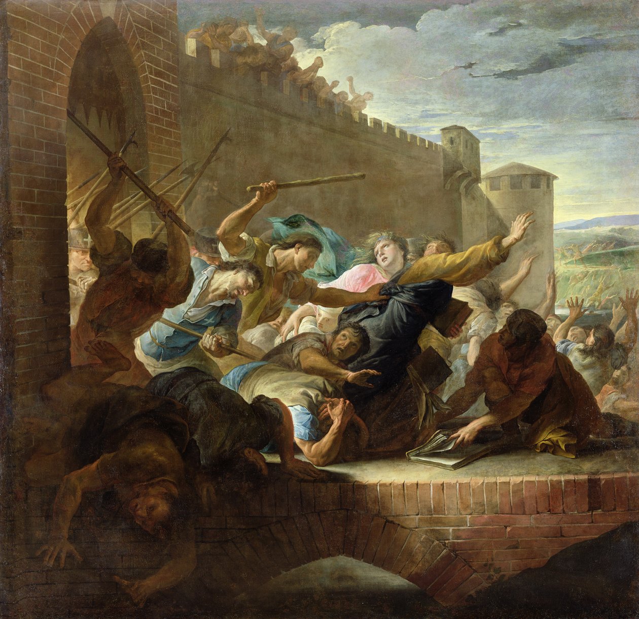 Vertreibung der Hugenotten von Toulouse nach der Eroberung der Stadt durch die Anhänger des Prinzen von Condé im Jahr 1562 von Antoine Rivalz