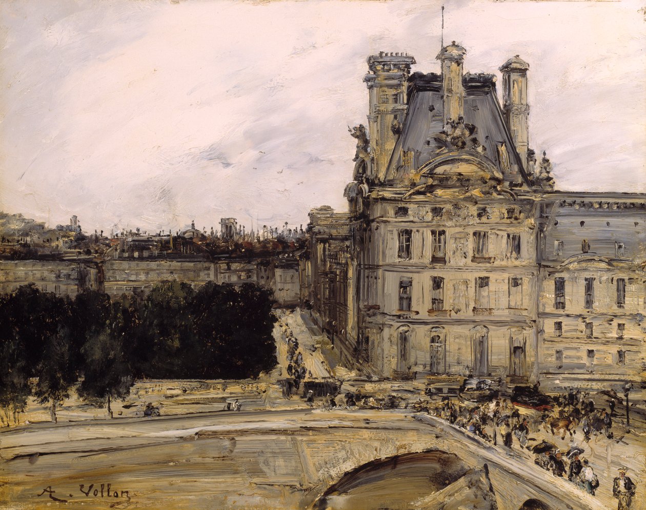 Eine Ecke des Louvre von Antoine Vollon