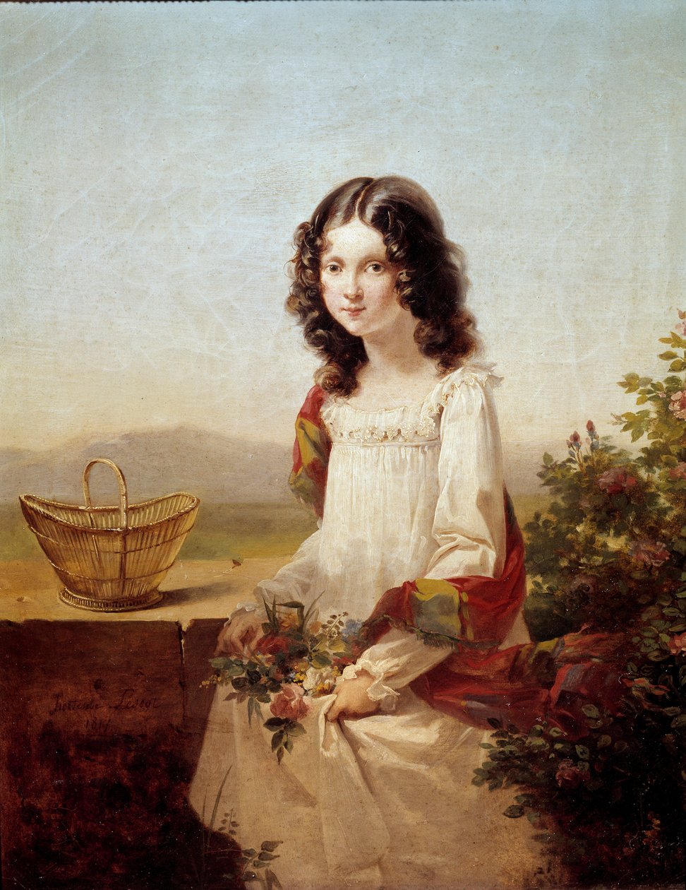 Porträt von Lise Aubin de Fougerais von Antoinette Cecile Hortense Lescot Haudebourt