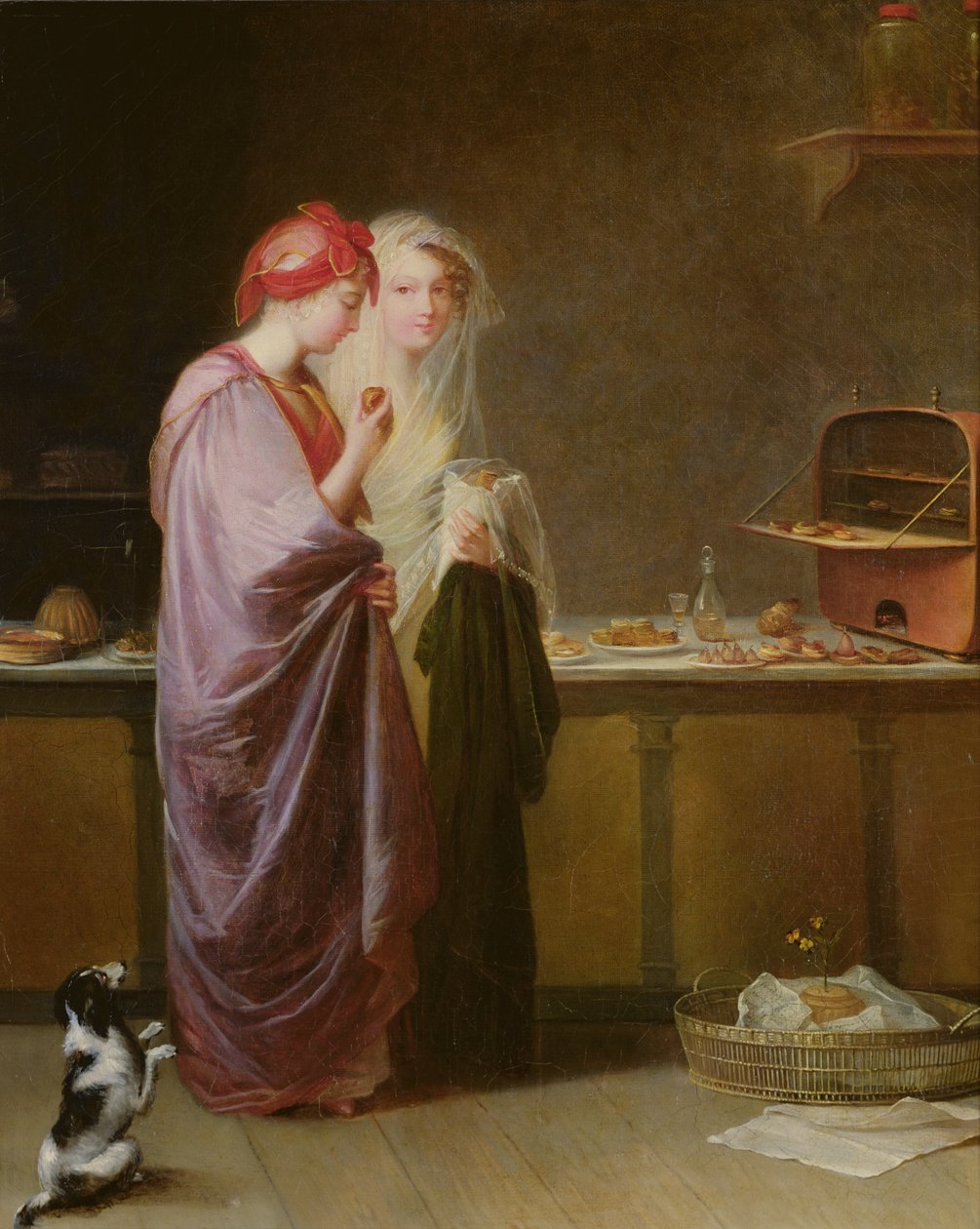 Zwei feine Damen, um 1810-40 von Antoinette Cecile Hortense Lescot Haudebourt