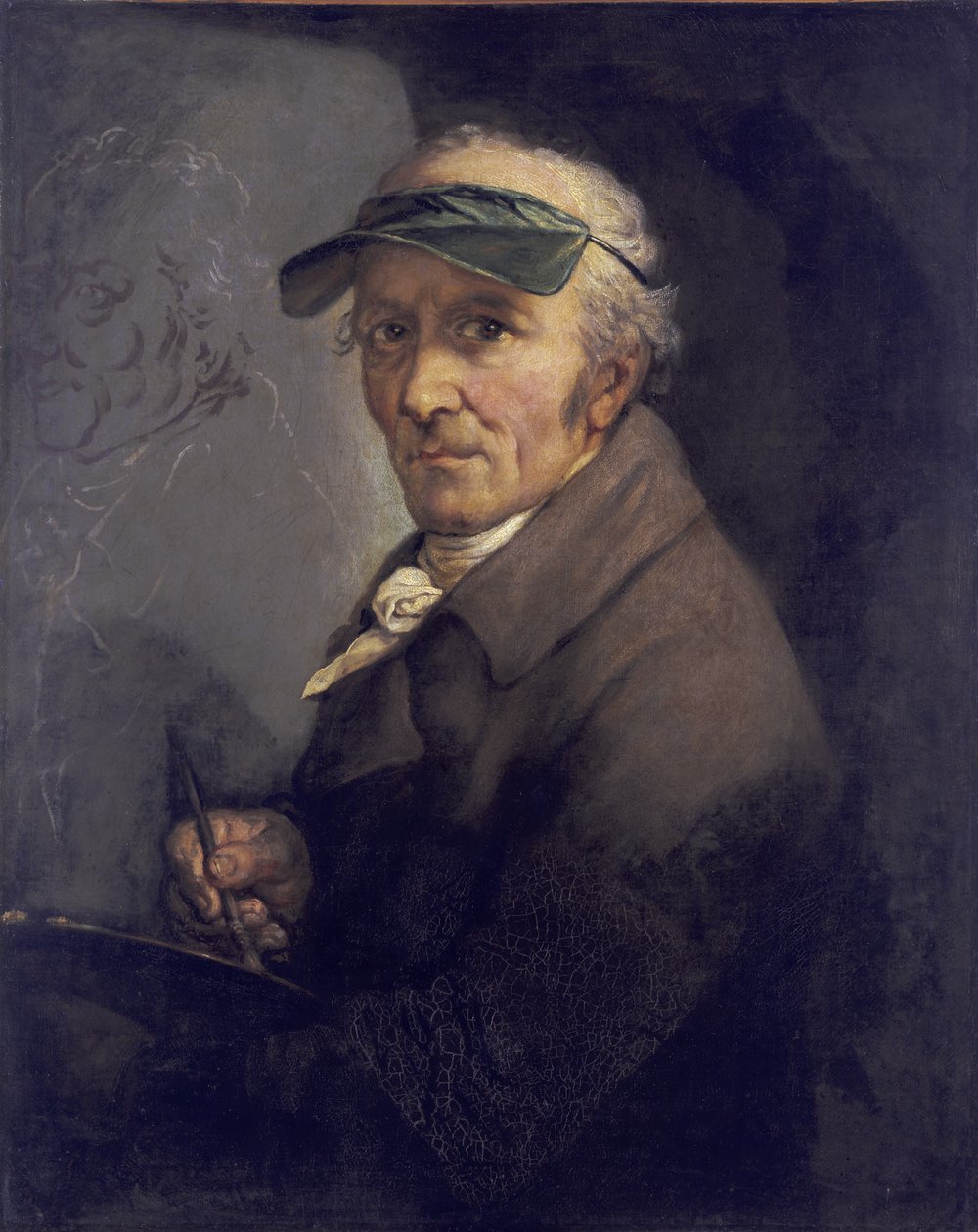 Selbstbildnis mit Augenschirm von Anton Graff