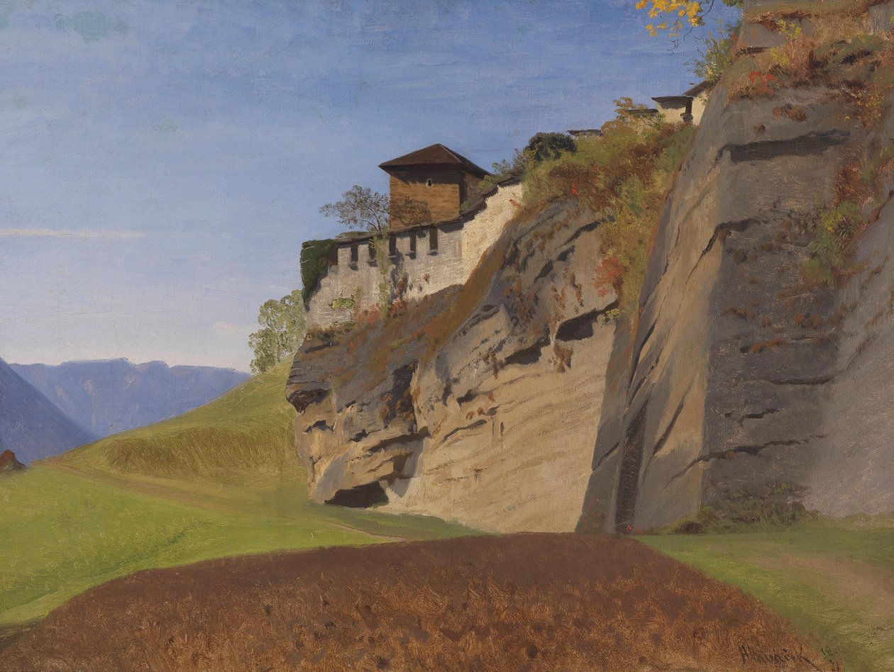 Anton Hlavacek Richterhöhe am Mönchsberg in Salzburg 1871 von Anton Hlavacek