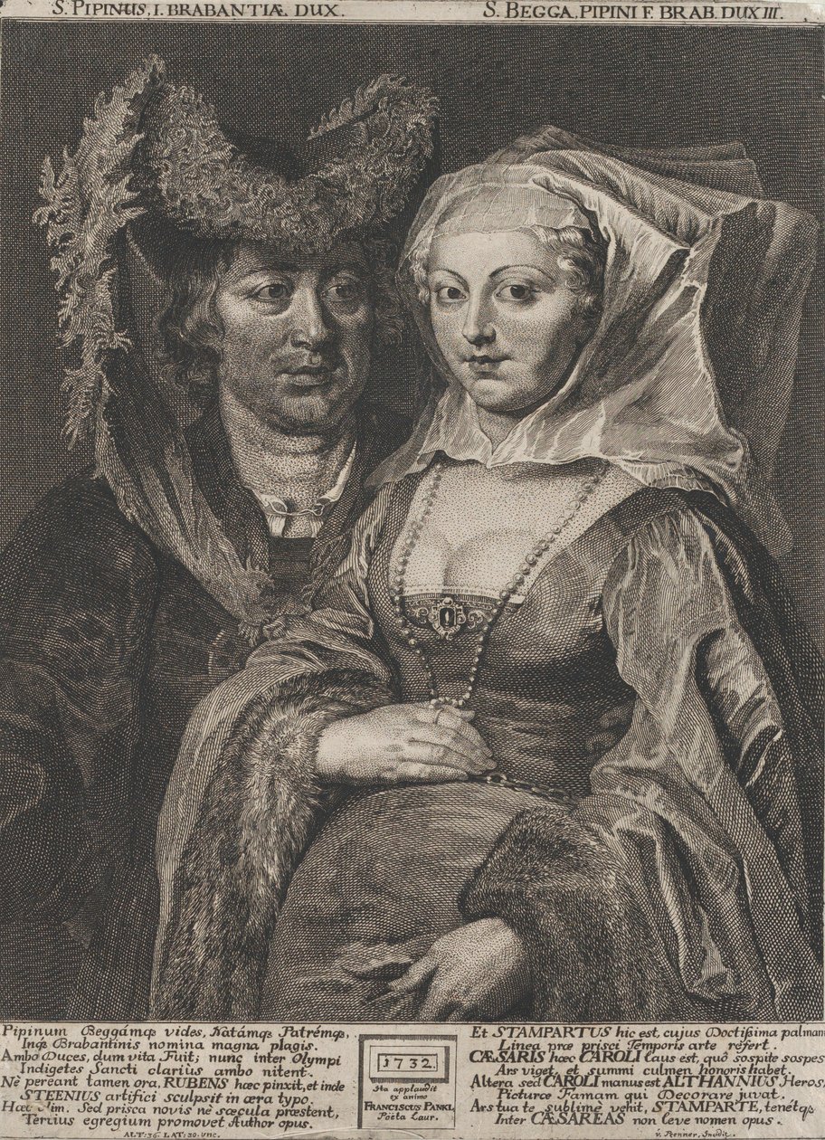 Heiliger Pepin I und seine Tochter, Heilige Begga, 1732 von Anton Joseph von Prenner