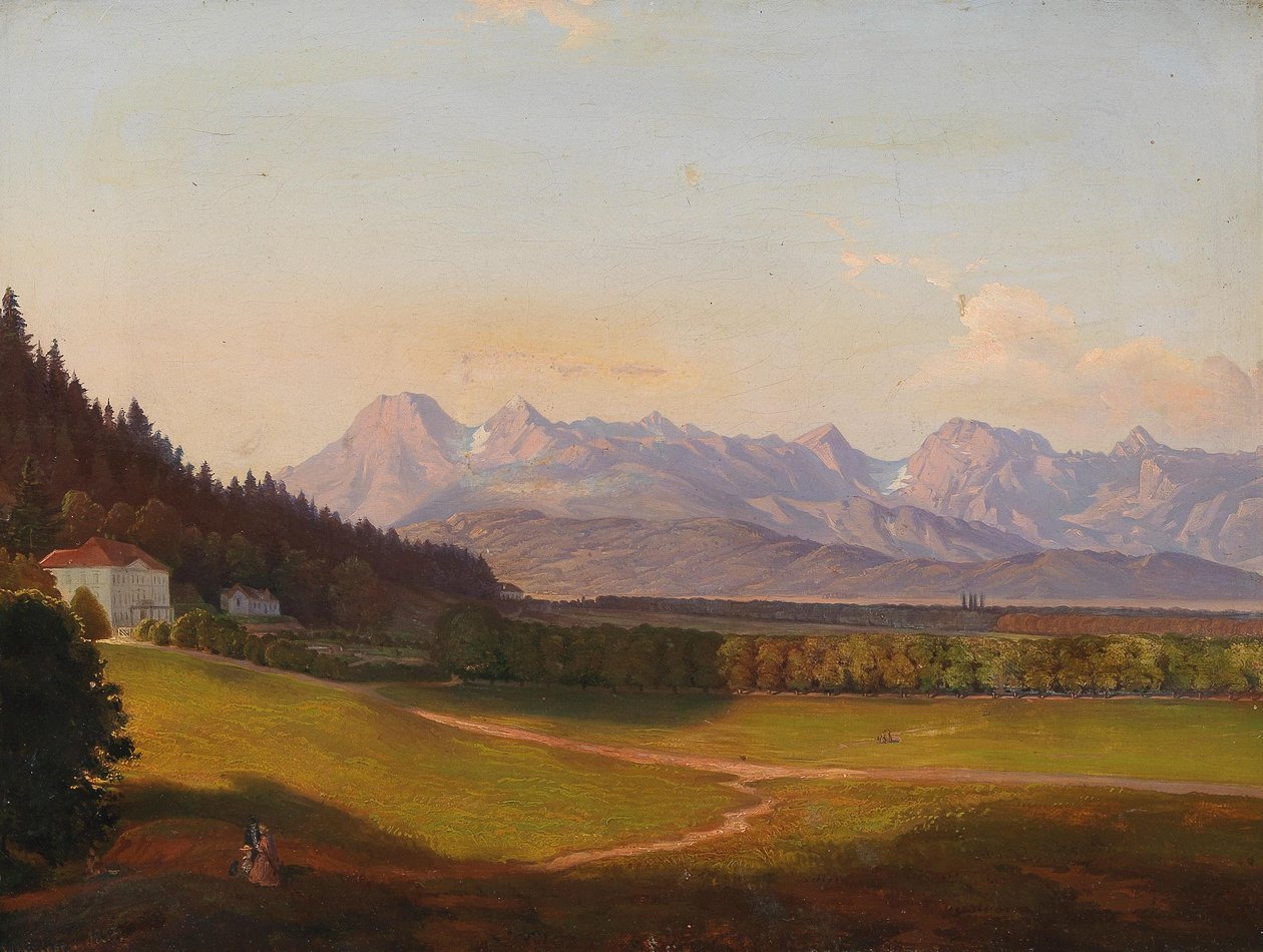 Radetzky Villa und die Kamnik Alpen in Krain von Anton Karinger
