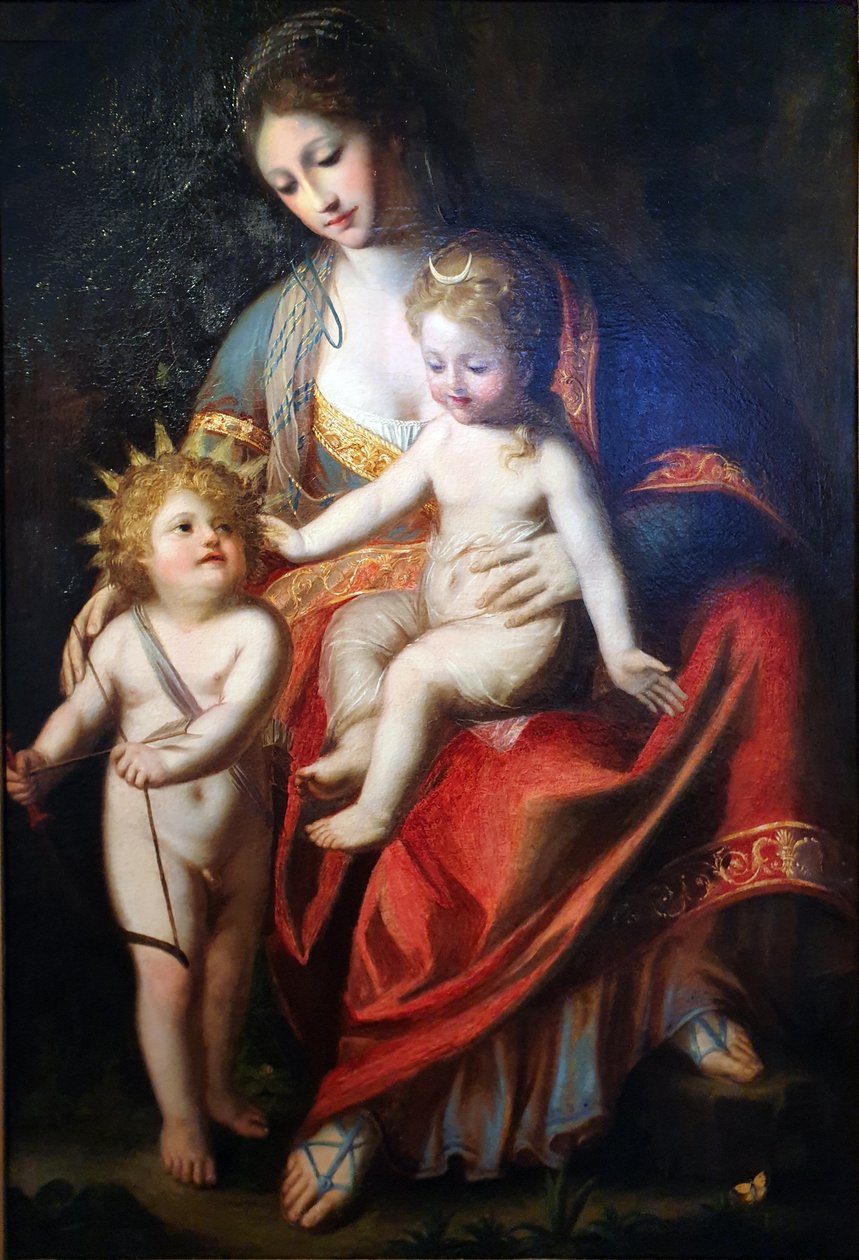 Latona mit ihren Kindern Apollo und Diana von Anton Raphael Mengs