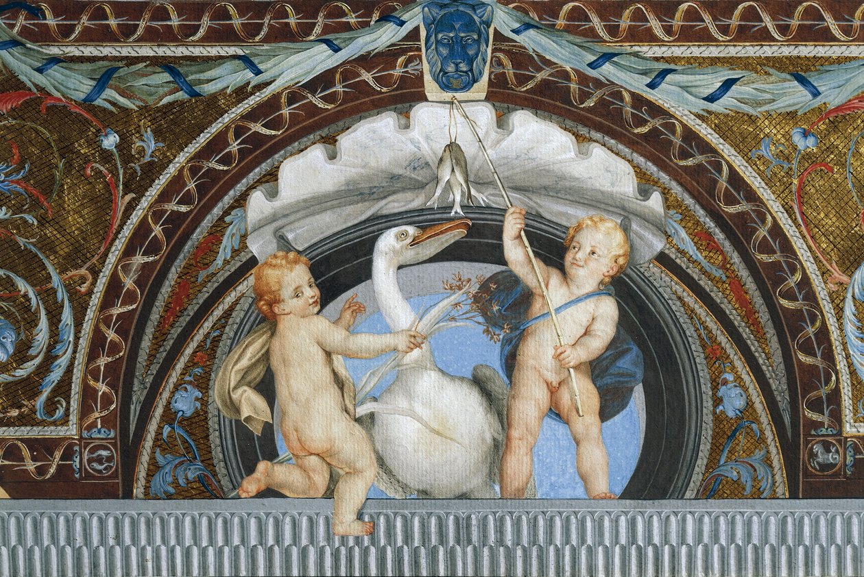 Putti mit einem Pelikan (Detail) von Anton Raphael Mengs