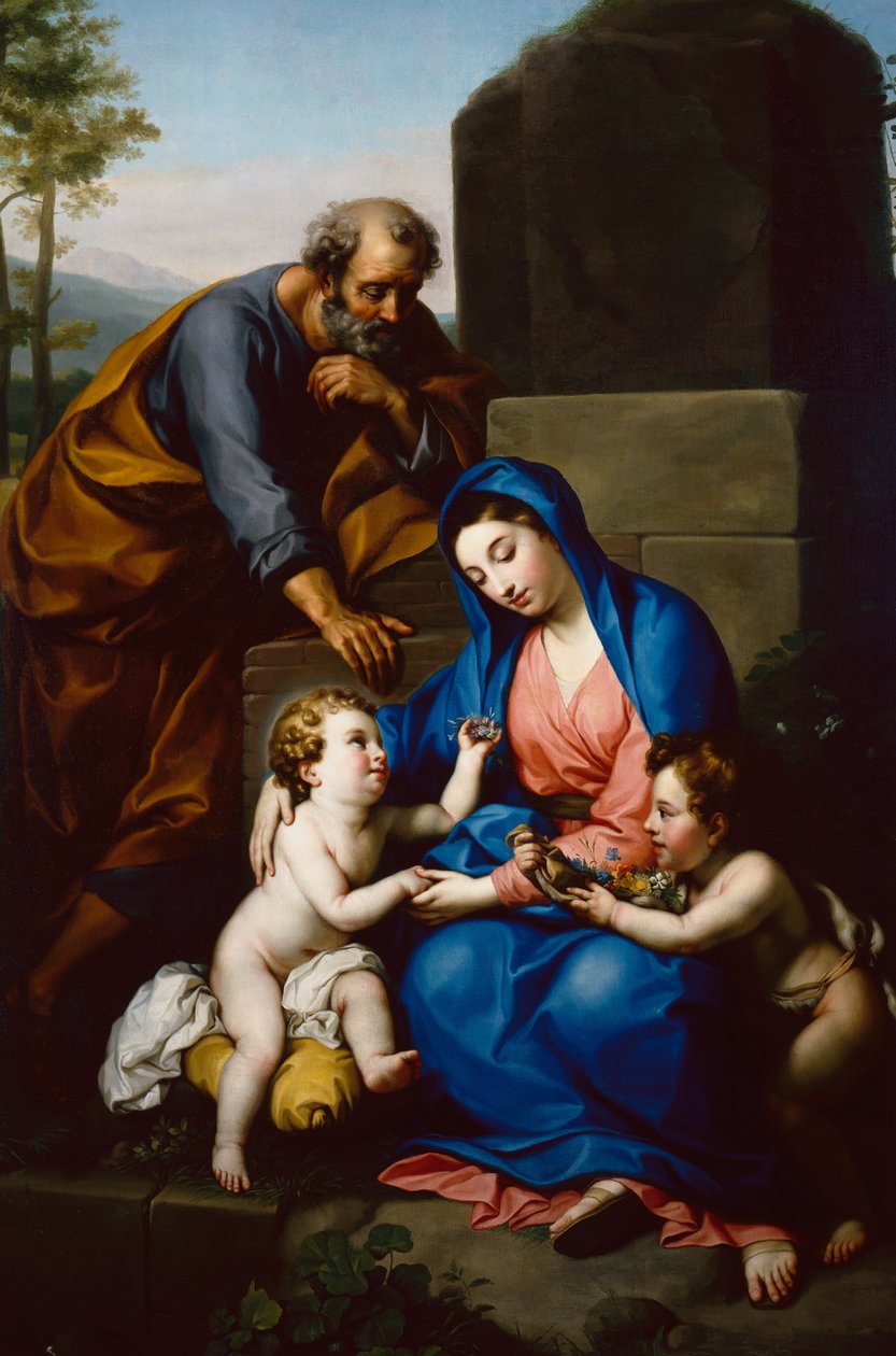 Die Heilige Familie mit dem Jesuskind und dem Johannesknaben von Anton Raphael Mengs