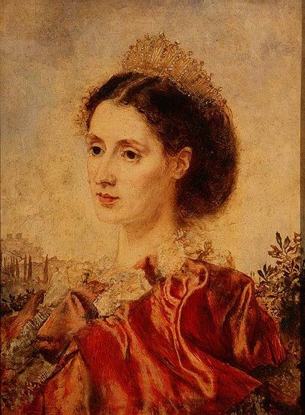Porträt von Mrs. Henry Francis Makins in Kostüm von Anton Romako