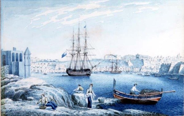 Malta: Blick auf La Valletta vom Punkt am Corradino von Anton the Younger (circle) Schranz