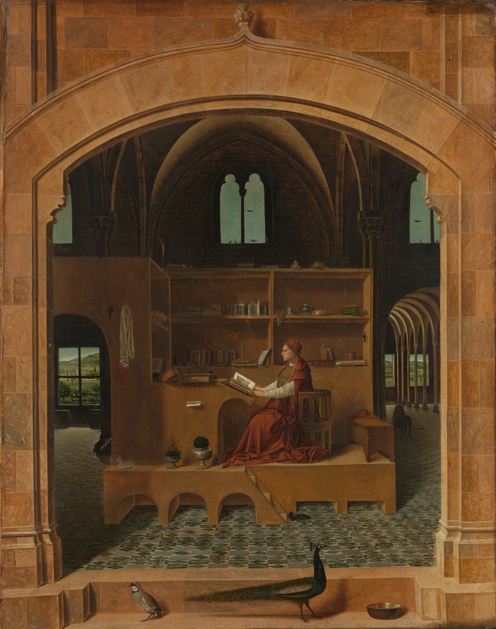 Der heilige Hieronymus in seinem Studierzimmer von Antonello da Messina