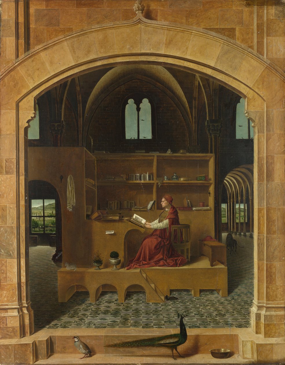 Heiliger Hieronymus in seinem Studierzimmer, ca. 1475 von Antonello da Messina
