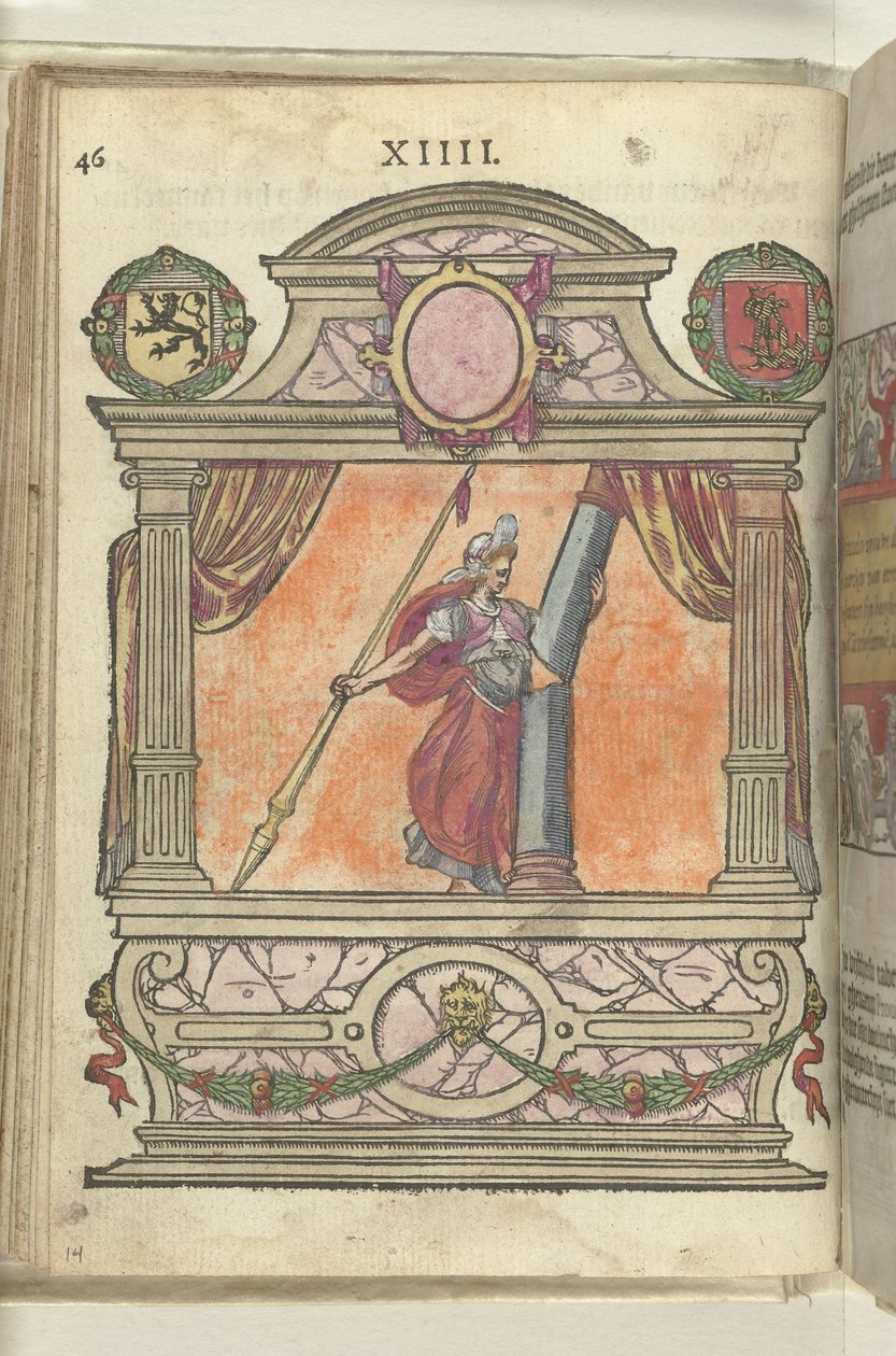 Szene mit Personifikation der Stärke (Fortitudo), 1578 von Antoni van Leest