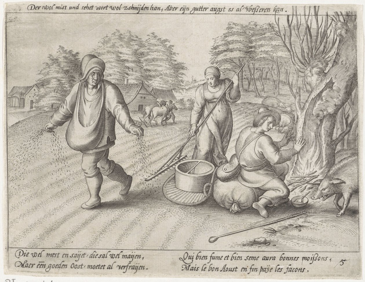 Aussaat auf dem Feld von Antonie Wierix (II) (possibly)