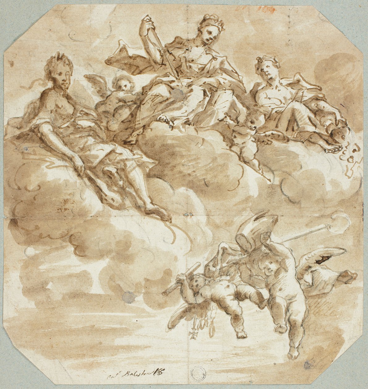 Maria als Himmelskönigin oder Apotheose des Heiligen von Antonio Balestra