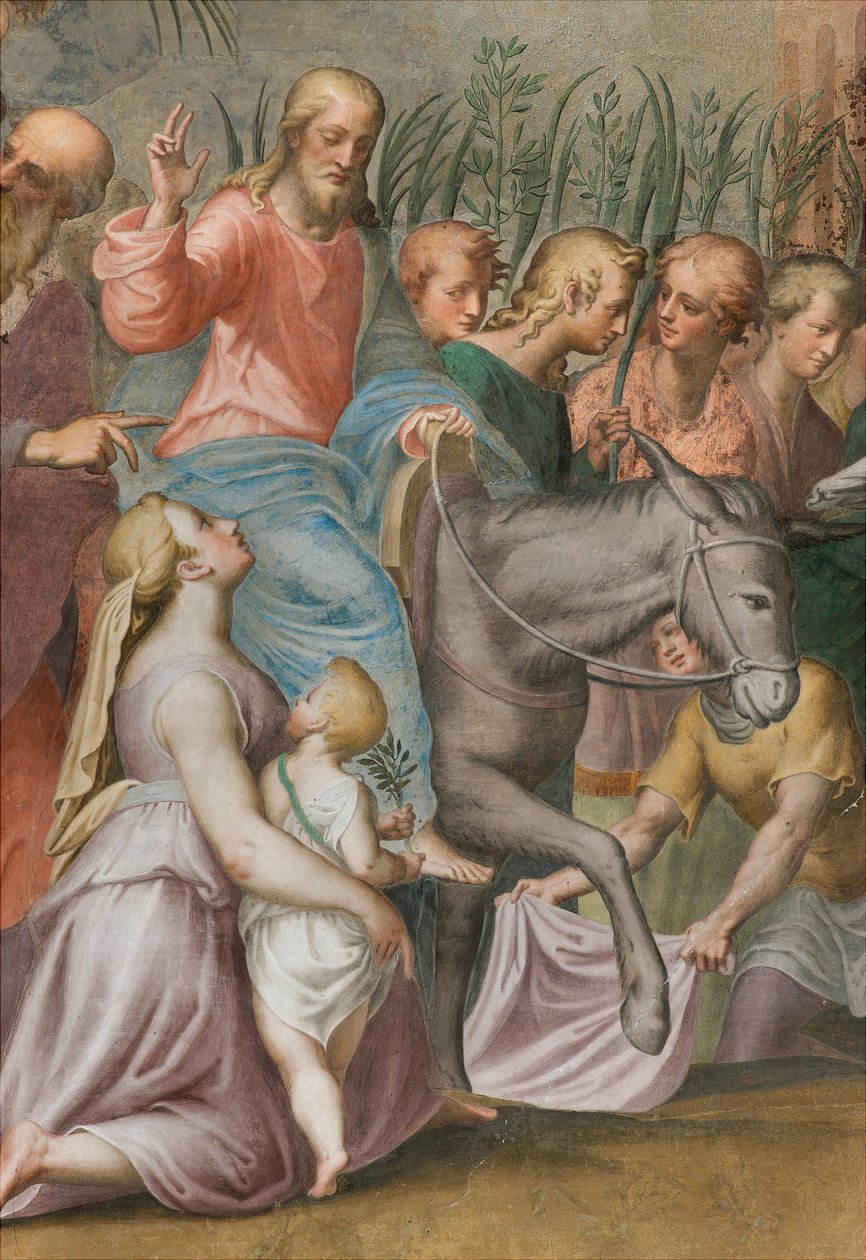 Apsis, Einzug Jesu in Jerusalem 1582-84, Detail von Antonio Campi