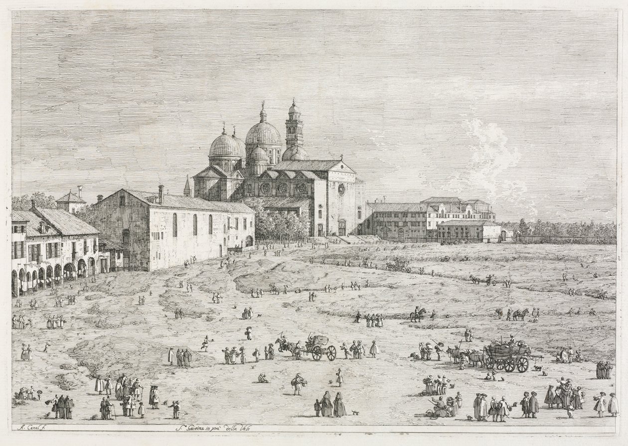 Ansichten: Kirche der Heiligen Justina in Prà della Valle, Padua von Antonio Canaletto