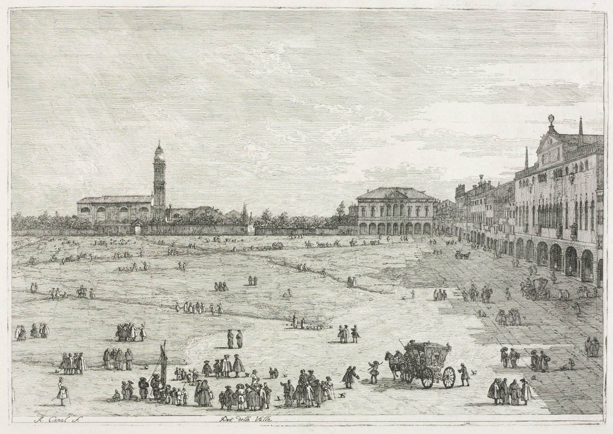 Ansichten: Prà della Valle, Padua von Giovanni Antonio Canal