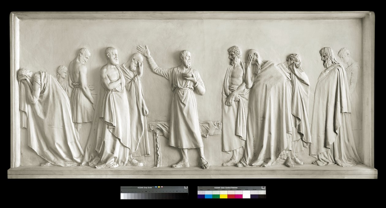 Sokrates trinkt den Schierlingsbecher von Antonio Canova