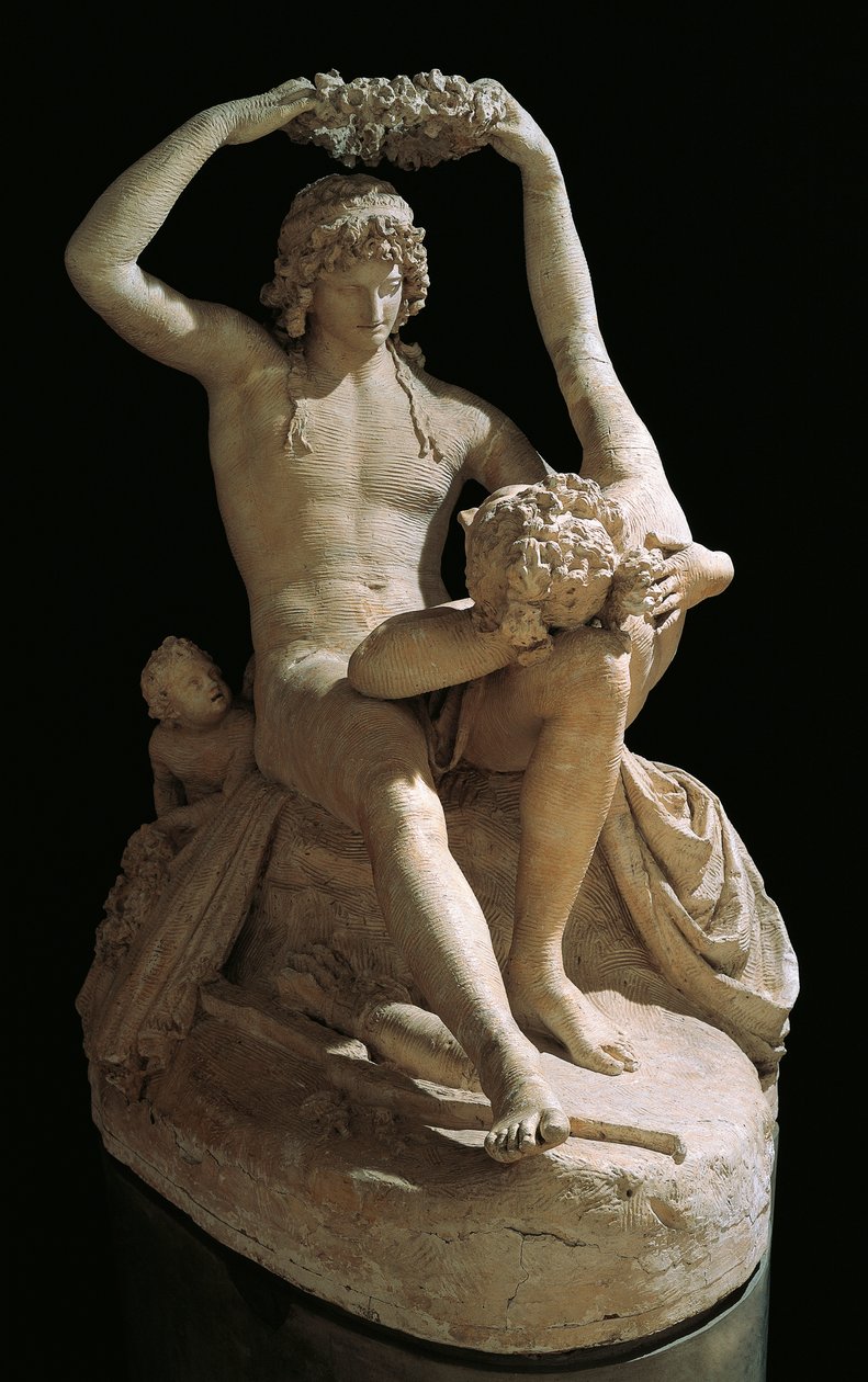 Venus krönt Adonis, von Antonio Canova (1757-1822), Gips von Antonio Canova