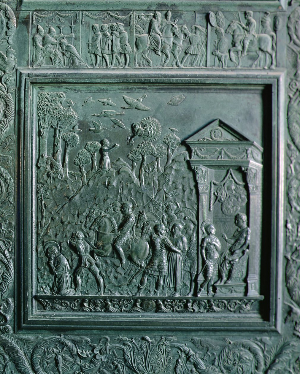 Die Enthauptung des Heiligen Paulus, Detail von der 