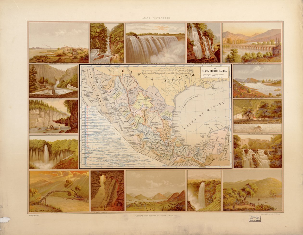 Atlas pintoresco e histórico de los Estados Unidos Mexicanos von Antonio García Cubas