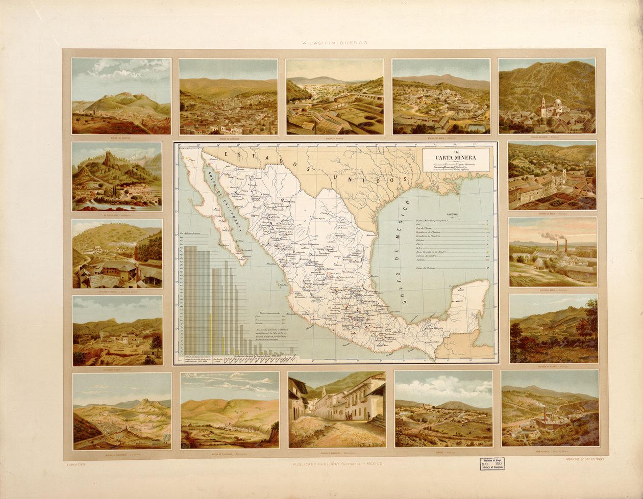 Atlas pintoresco e histórico de los Estados Unidos Mexicanos von Antonio García Cubas