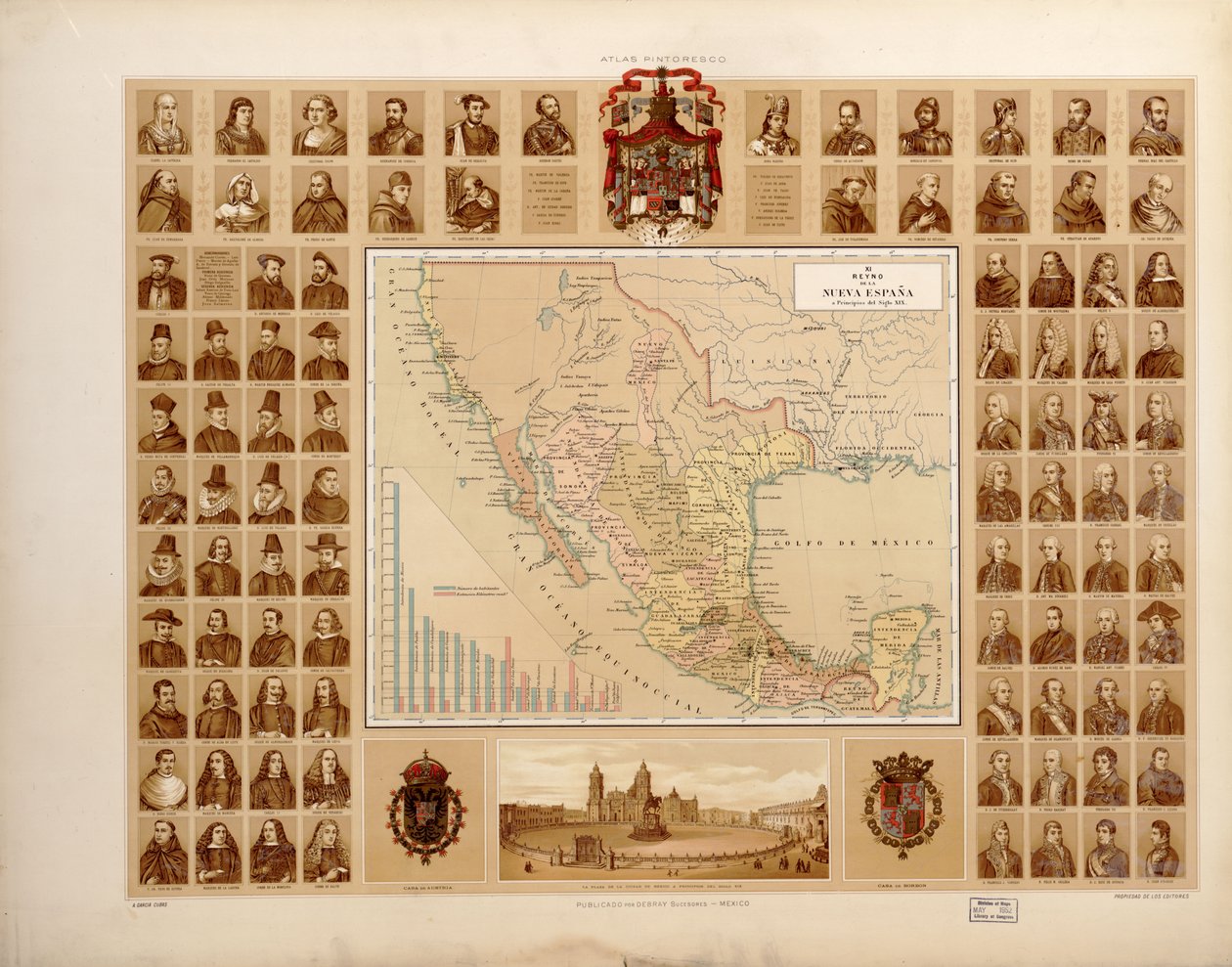 Atlas pintoresco e histórico de los Estados Unidos Mexicanos von Antonio García Cubas