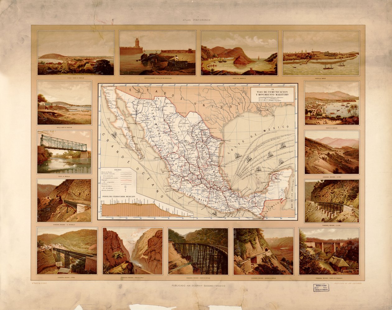 Atlas pintoresco e histórico de los Estados Unidos Mexicanos von Antonio García Cubas