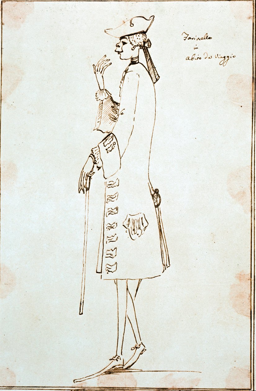 Porträt des Kastratensängers Carlo Broschi dit Farinelli (1705-1782 ...