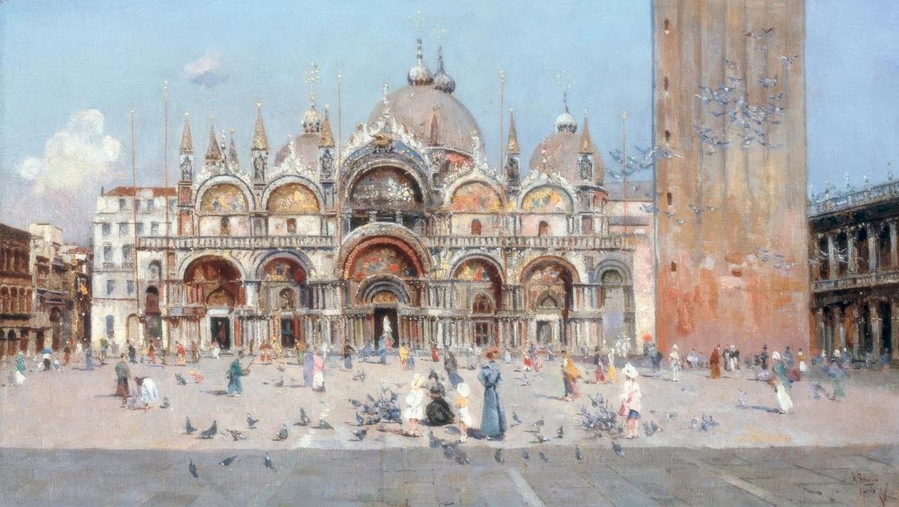 Piazza San Marco in Venedig von Antonio Maria de Reyna Manescau