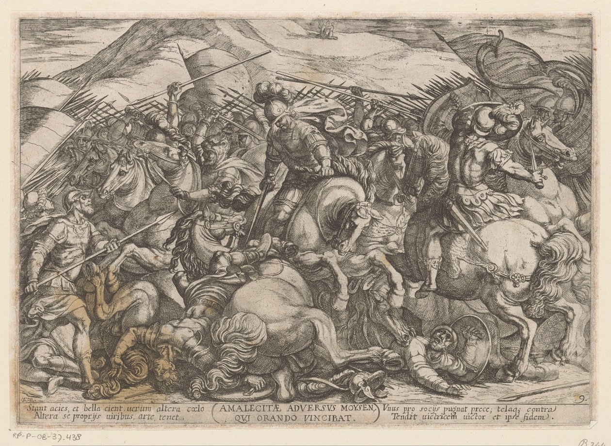 Die Israeliten kämpfen mit den Amalekitern von Antonio Tempesta