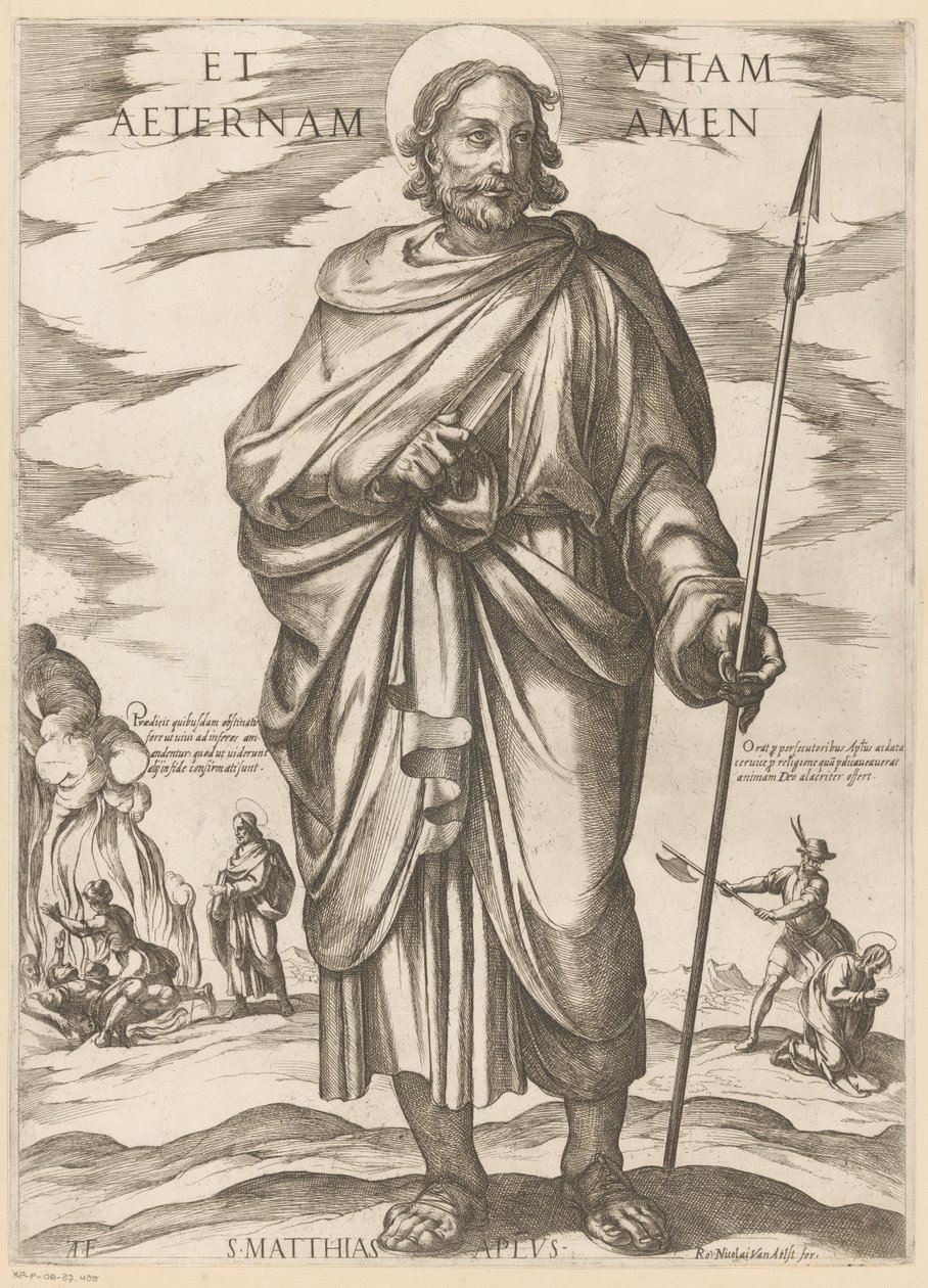Der heilige Matthias (Christus, Maria und die Apostel) von Antonio Tempesta