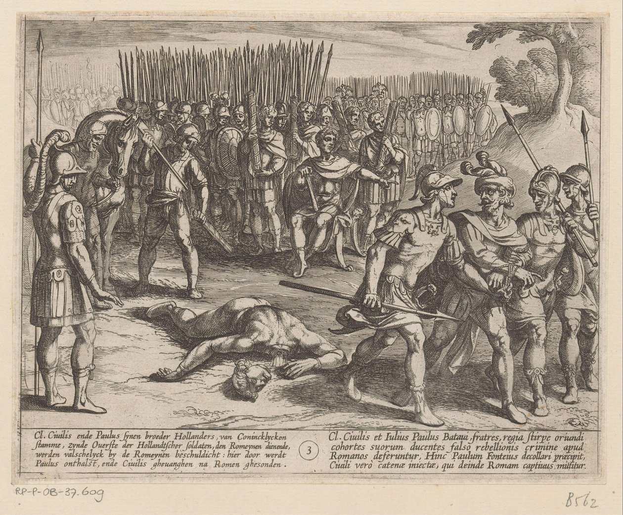 Julius Civilis wird verhaftet und sein Bruder Paulus enthauptet von Antonio Tempesta