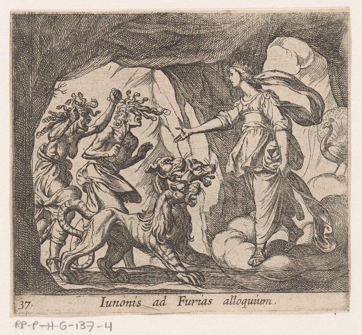 Juno und die Furien am Tor der Unterwelt von Antonio Tempesta