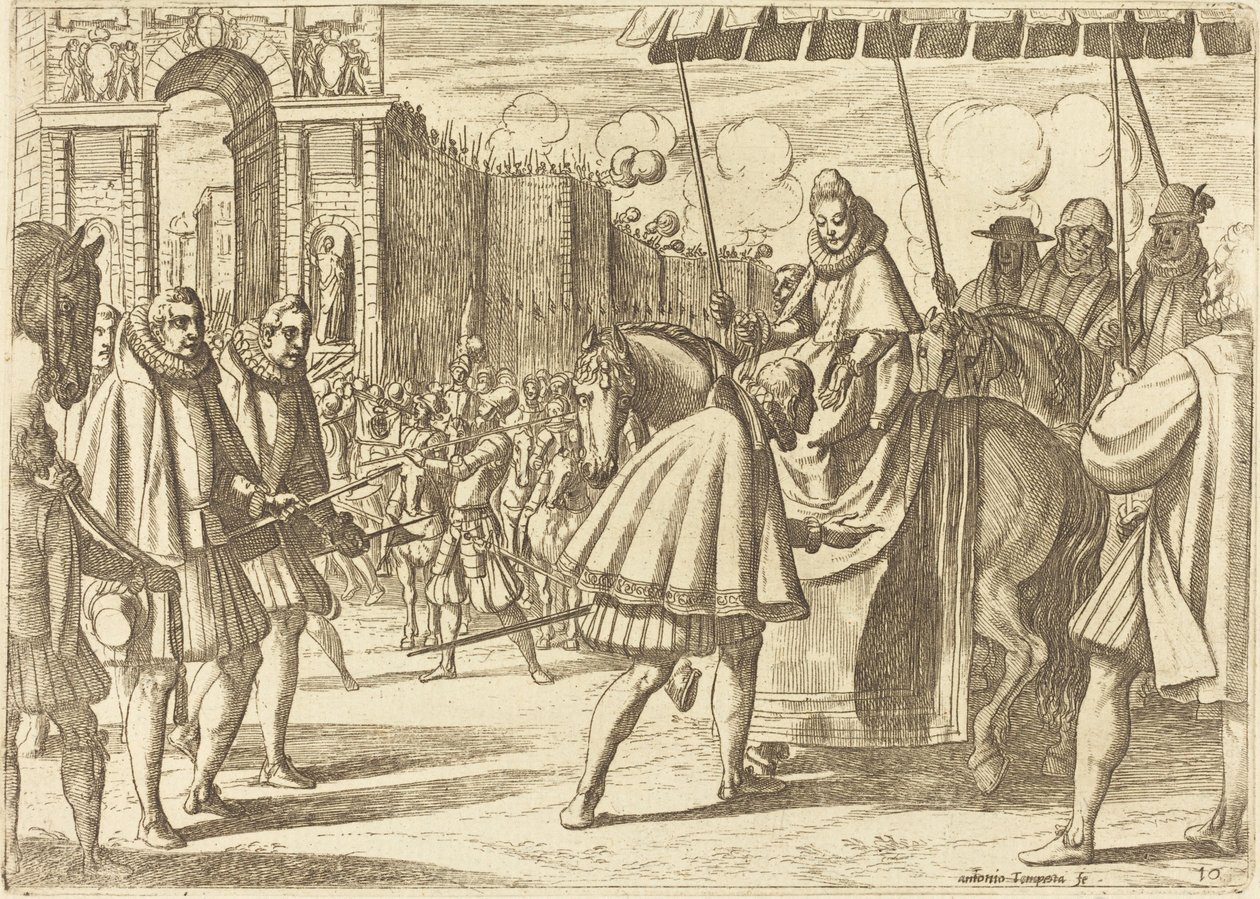 Triumphaler Einzug von Margarete von Österreich von Antonio Tempesta
