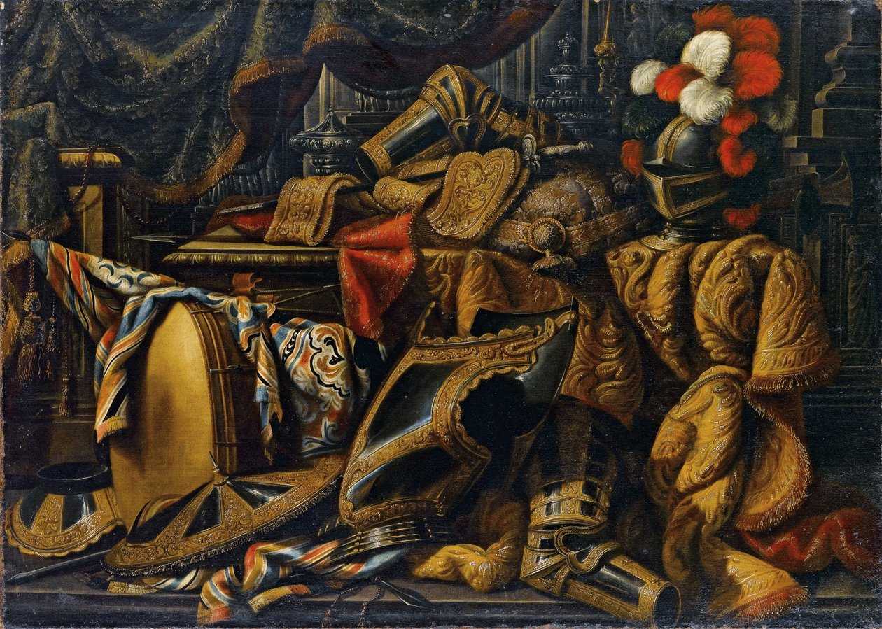 Rüstung, Helm, Schild, Schwert von Antonio Tibaldi