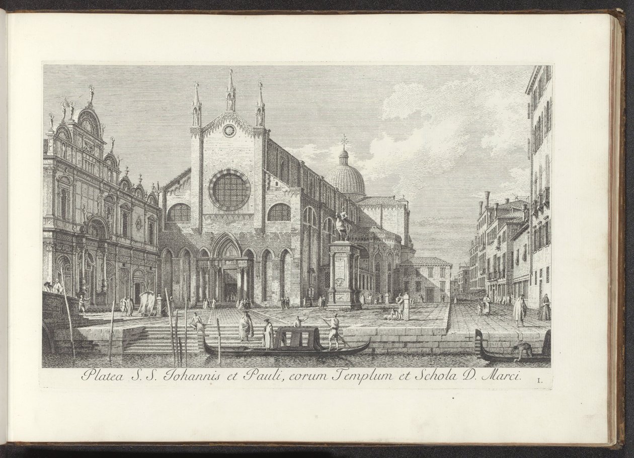 Ansicht der Kirche Santi Giovanni e Paolo in Venedig (Serie: Ansichten von Gebäuden und Plätzen in Venedig) von Antonio Visentini