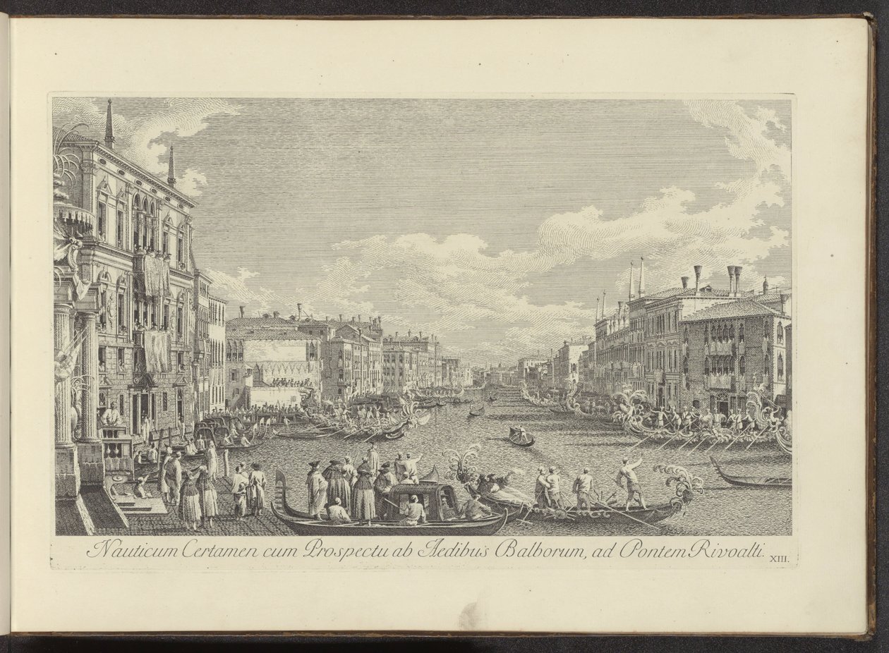Ansicht des Canal Grande in Venedig während der Regatta von Antonio Visentini