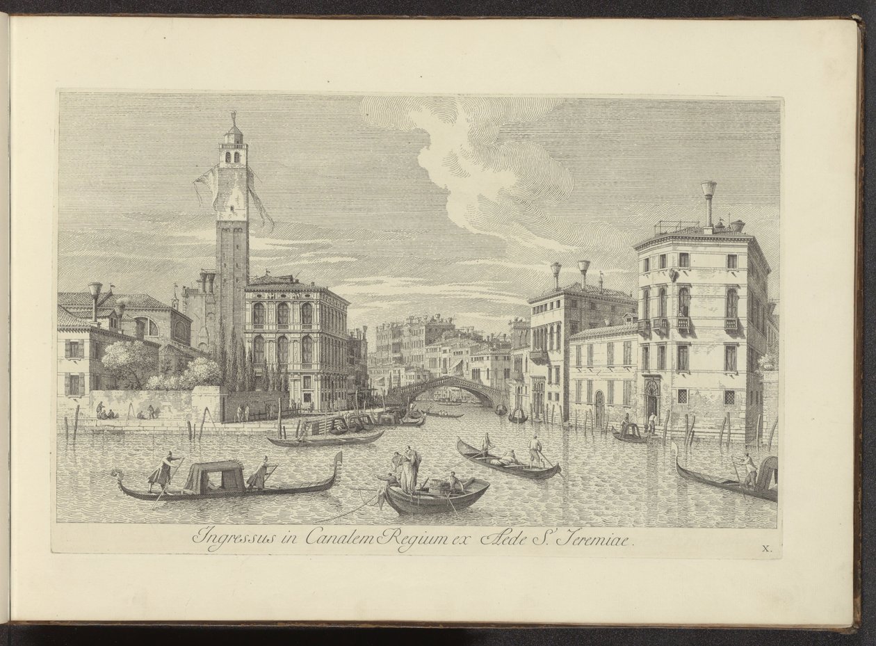Ansicht des Cannaregio und des Palazzo Labia in Venedig von Antonio Visentini