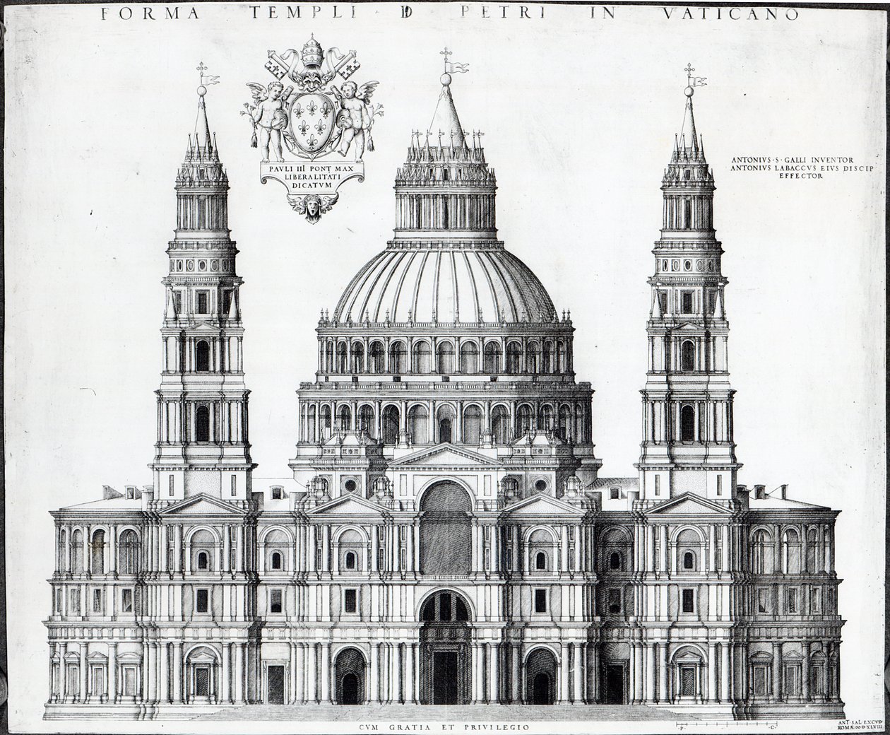 Plan für St. Peter, Rom, 1539 von Antonio da Sangallo