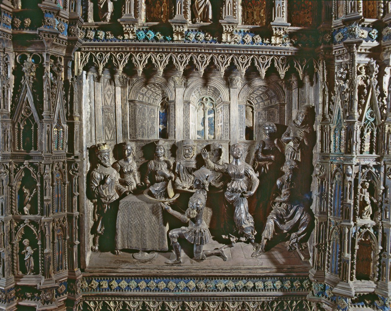 Fest des Herodes mit dem Tanz der Salome, Altar von Argento, 1478 von Antonio di Salvi