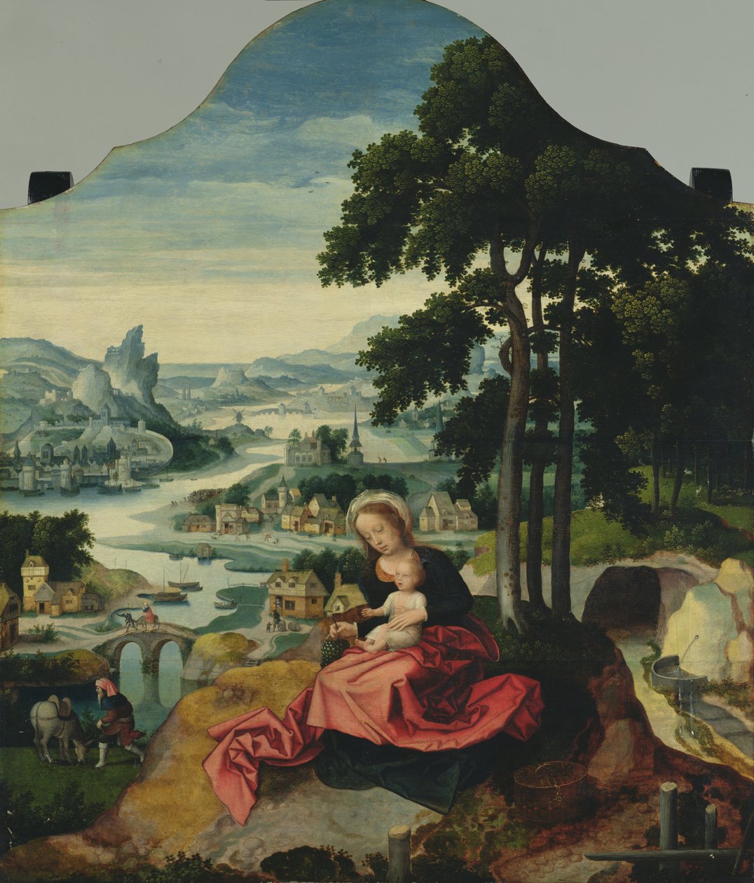 Die Rast auf der Flucht nach Ägypten von Antwerp Master Antwerp Master