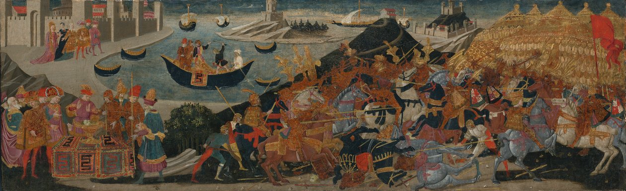 Die Schlacht von Pharsalus und der Tod von Pompeius von Apollonio di Giovanni