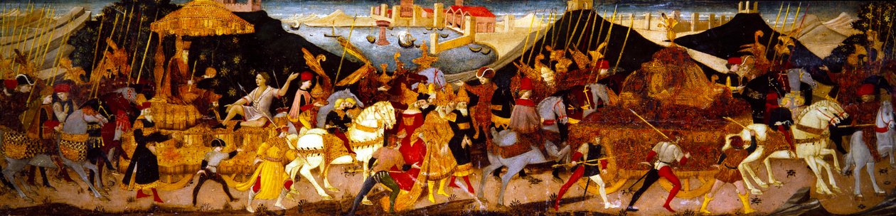 Cassone-Panel, Triumph des Caesar von Apollonio di Giovanni di Tommaso