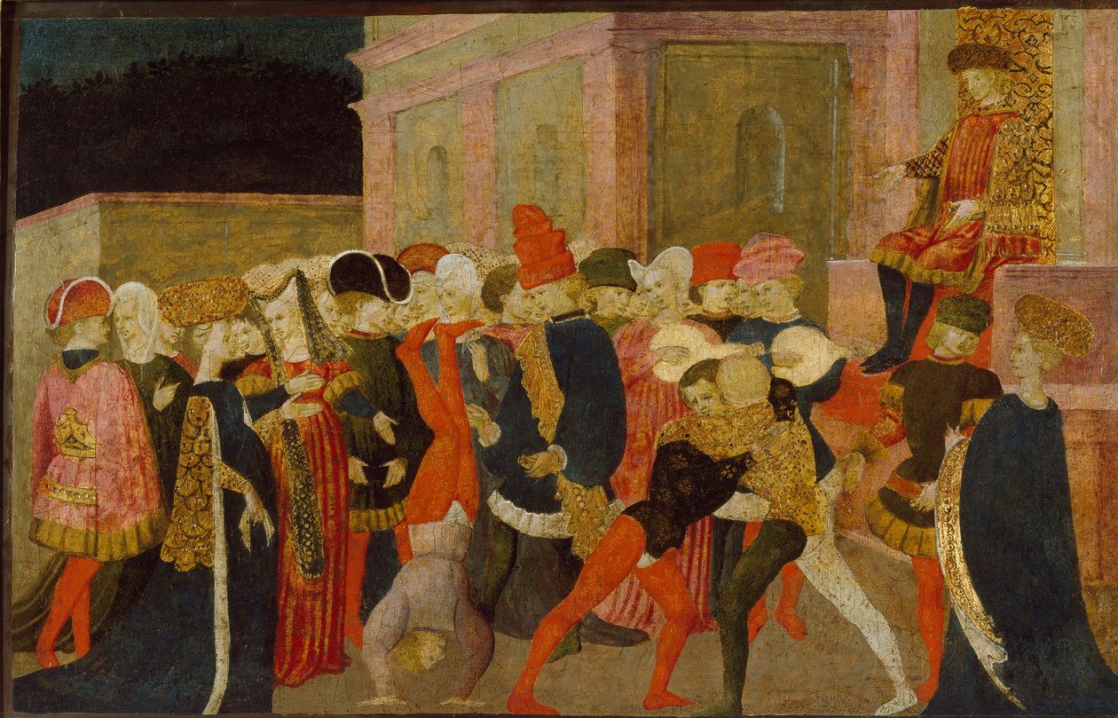 Der Raub der Sabinerinnen, 15. Jahrhundert von Apollonio di Giovanni di Tommaso