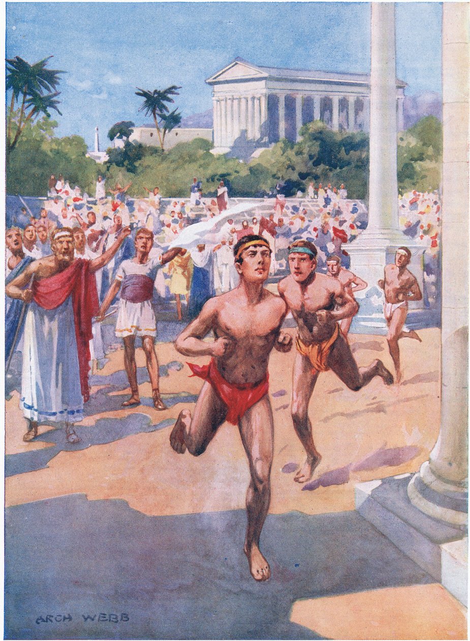Ein Fußrennen bei den Olympischen Spielen, 1925 von Archibald Webb