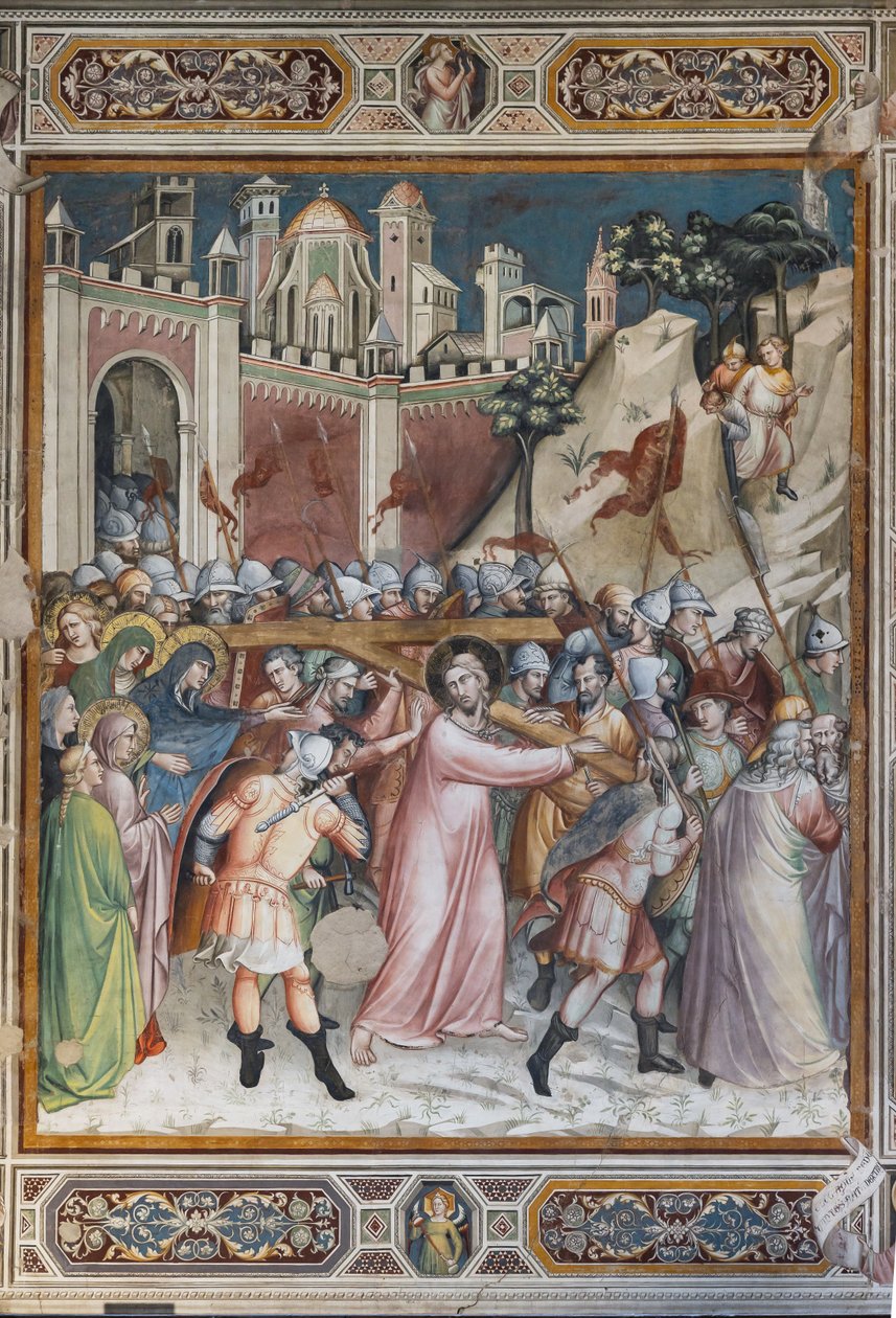 Szenen aus dem Leben Christi: Aufstieg nach Golgatha von Aretino Luca Spinello or Spinelli