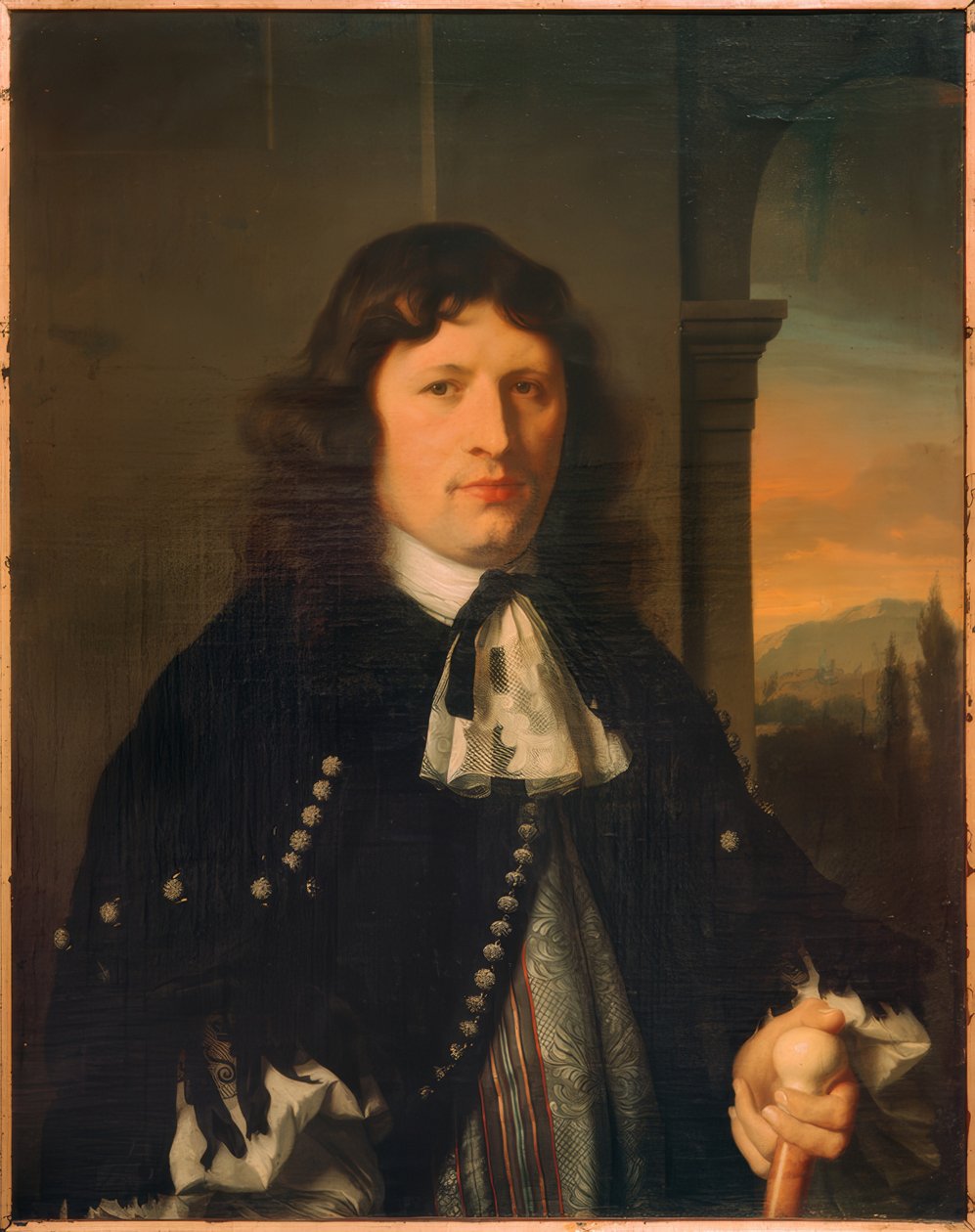 Bildnis eines Herrn, halbe Figur nach rechts von Arie de Vois